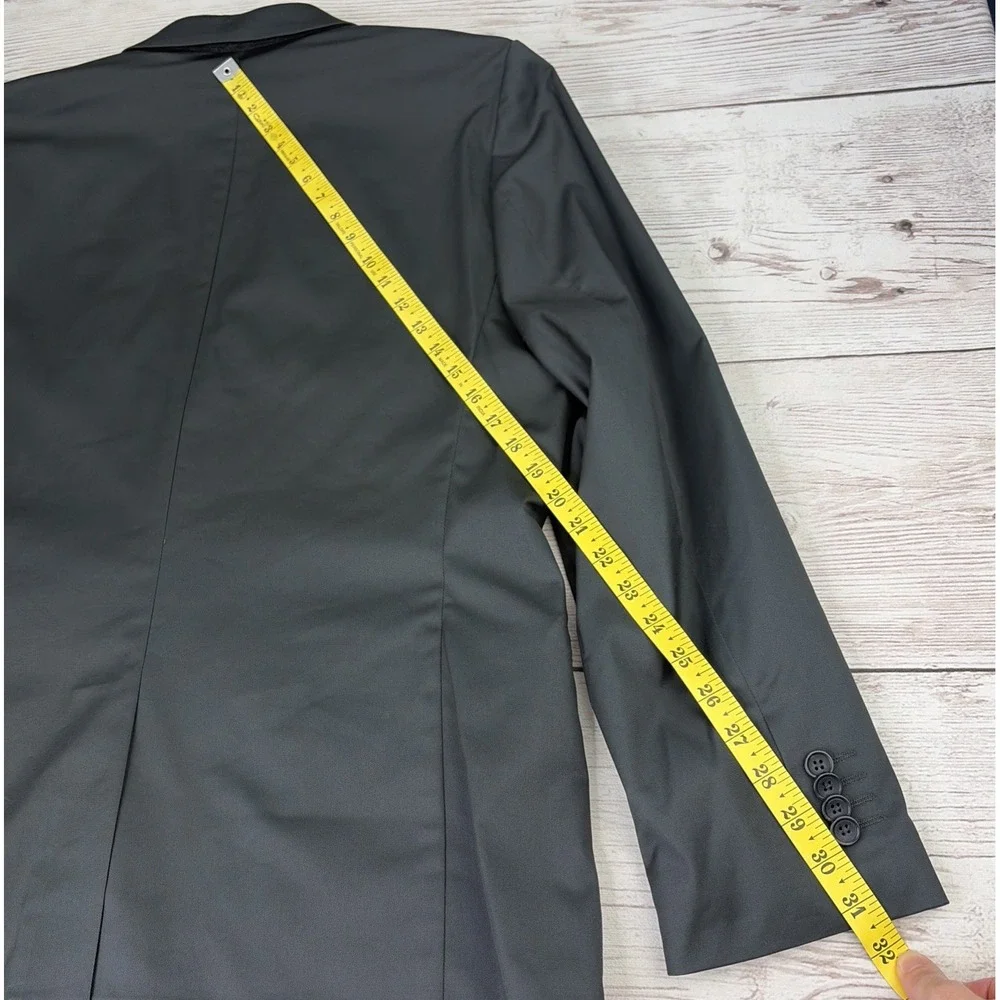 Banana Republic Men's 44R Black Cotton Suit Jacket Blazer Tailored Fit Excellent